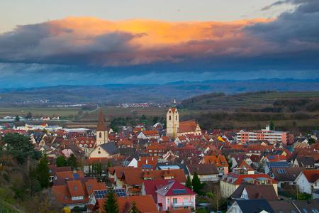 Blick über Endigen im Kaiserstuhl