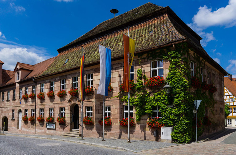 Rathaus von Abenberg in Bayern