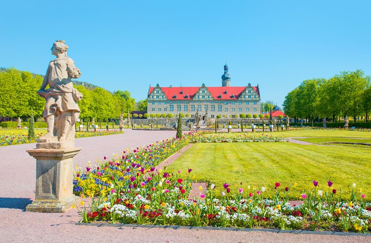 Das prächtige Weikersheimer Schloss mit seinem wunderschönen Garten