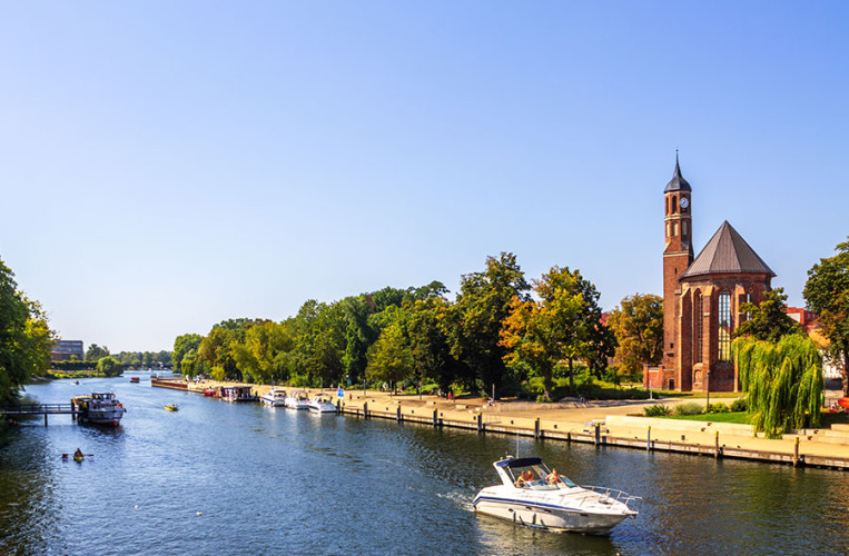 Blick auf die historische Stadt Brandenburg an der Havel