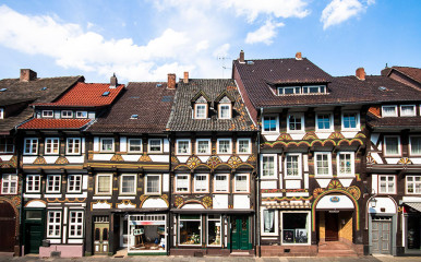 Typische Bauwerke der Weser Renaissance in der Altstadt von Einbeck