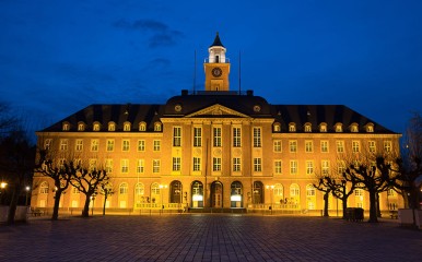 Das Rathaus von Herne bei Nacht