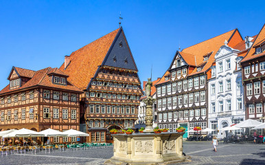 Der historische Marktplatz von Hildesheim